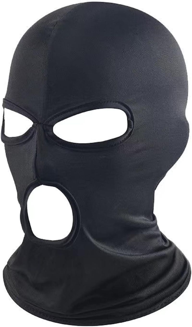 3 Hole Full Face Mask, Women Men Thin Balaclava Face Mask For Motorcycle Bike Hunting Cycling Cap Ski_voghion.com