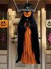 2D Halloween Horror Evil Pumpkin Man Hanging Background Cloth Halloween Terror Atmosphere Indoor And Outdoor Decoration Supplies_voghion.com