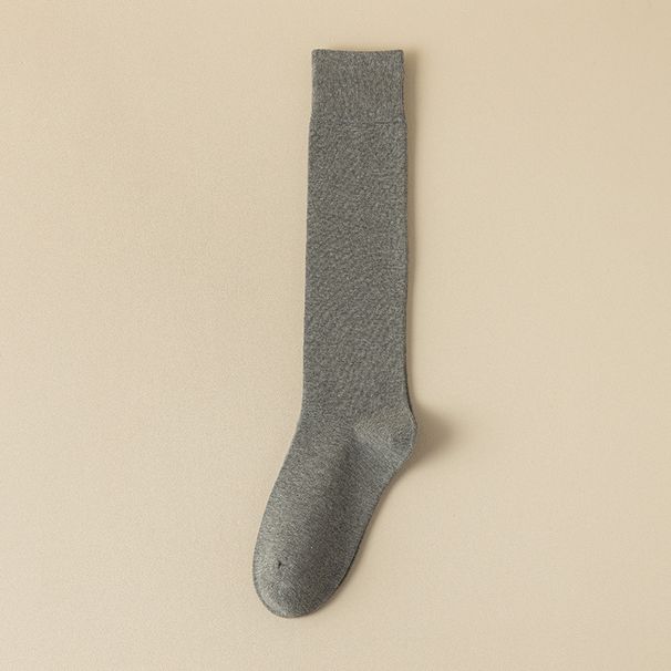 Socken Herrenstrümpfe Herbst- und Winterstrümpfe Einfarbige Baumwollsocken Hohe Socken Winterwadensocken Verlängerte Socken Herrensocken_voghion.com