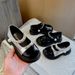 Mother & Kids Girls' Leather Shoes Fashion Girls' Fashion Leather Shoes - Princess Style Soft Sole Oxford Shoes For Toddler & Big Kids (Black/Silver)_voghion.com