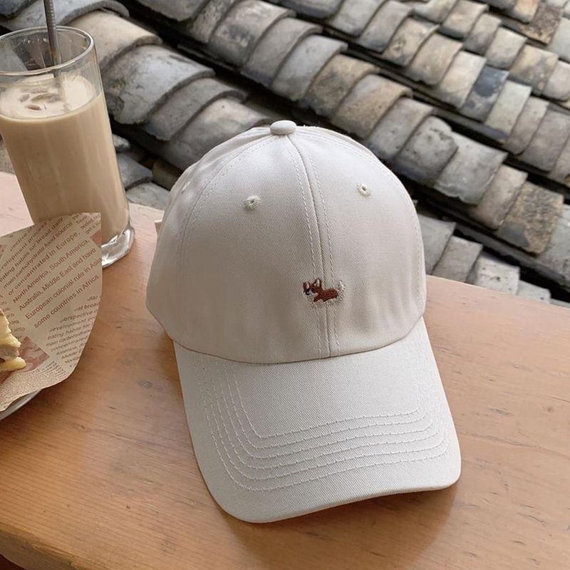 Chapeau de Baseball coréen pour femmes et hommes, dessin animé Corgi Hund, autocollants simples, Snapback Hut unisexe d'extérieur, chapeau de soleil en coton, visière_voghion.com