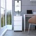 Three Drawers Bang, Filing Cabinet, Roller Blade Glide, White Finish_voghion.com