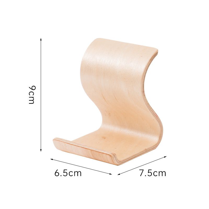 Handcrafted Walnut/Birch Phone Stand – Universal Dock For IPhone, IPad, Tablets – Sturdy Desktop Holder For Hands-Free Viewing (Small/Large)_voghion.com
