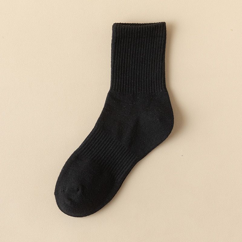 Calcetines para amantes de hombres y mujeres calcetines de cintura otoño e invierno medias elásticas de color sólido calcetines simples casuales calcetines de colores cálidos_voghion.com