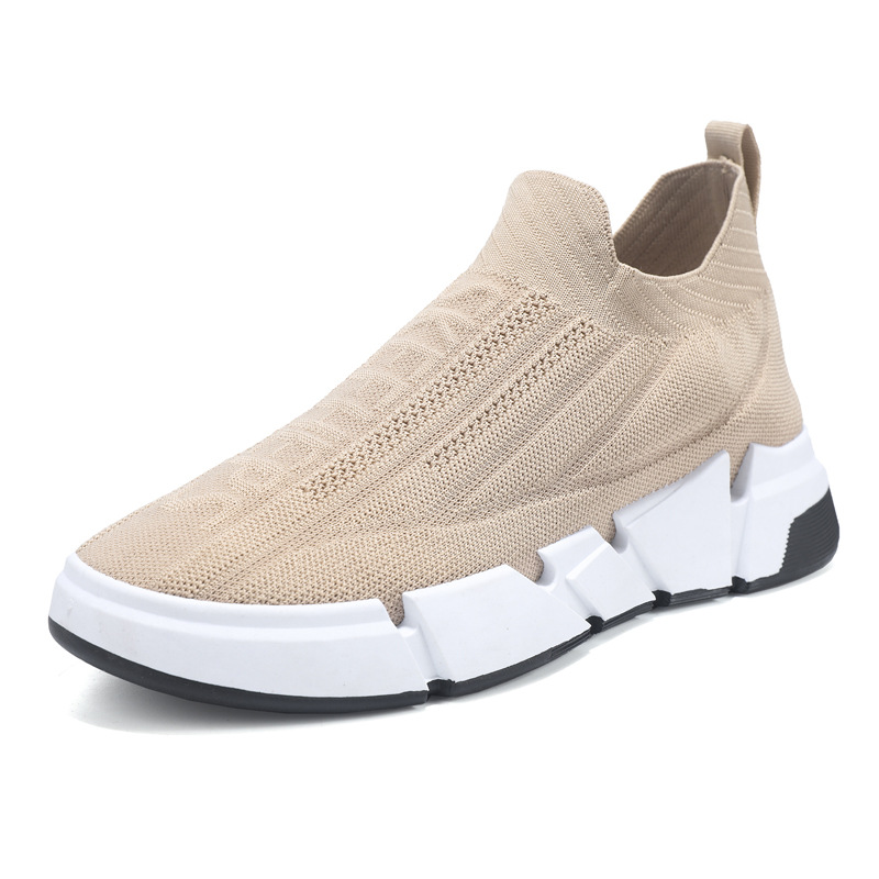 Herren Sportschuhe Neue Frühling Atmungsaktive Mesh-Schuhe Slip-on Sport Freizeitschuhe Mode Socken Net Promi Schuhe_voghion.com