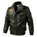 Lose Herren-Lederjacke mit mehreren Taschen in Übergröße, lässige waschbare Motorrad-PU-Lederjacke_voghion.com