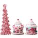 Christmas Decorations Home Luminous Soft Clay Castle House Bread Soil Christmas Shopping Mall Window Decoration Set_voghion.com