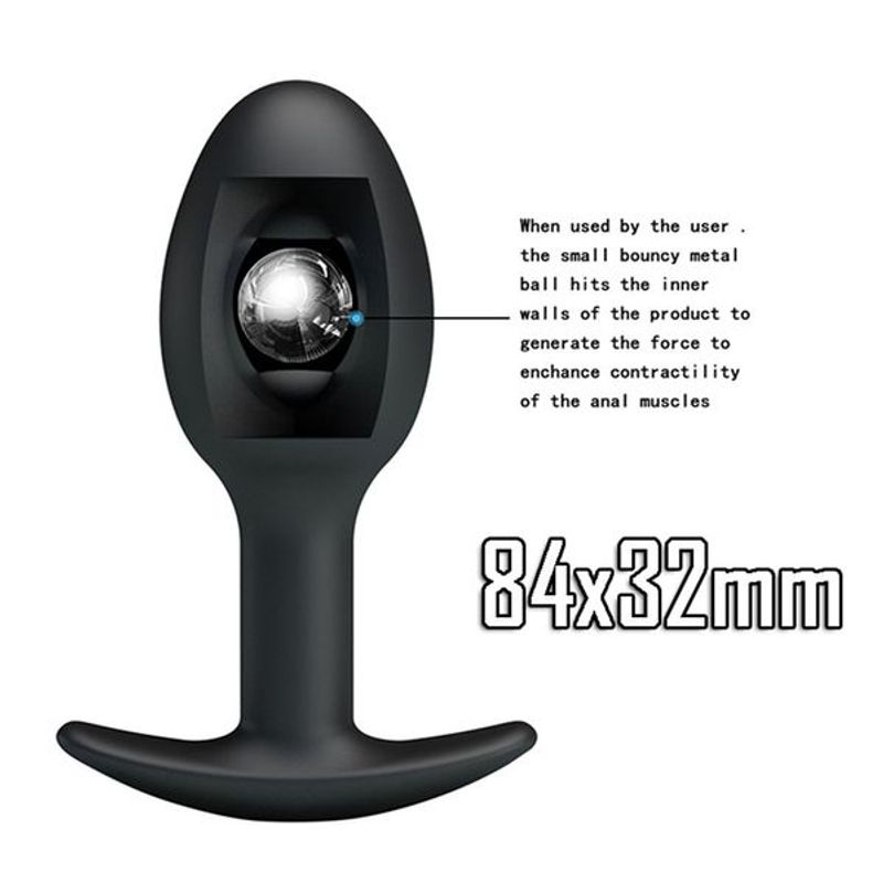 Homosexuell Spillsaachen Massager Sexspillsaachen Silikon Waasserdicht Analperlenplug Metallkugel trëfft d'bannenzeg Mauer Anusmuskelen trainéiert_voghion.com