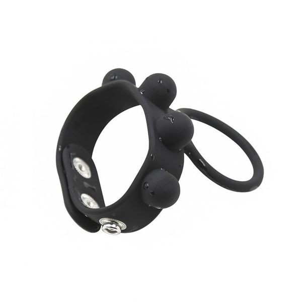 Dimensione regolabile Nuovo grande manicotto di erezione in silicone Anello palla barella maschio ritardo eiaculazione Sesso_voghion.com