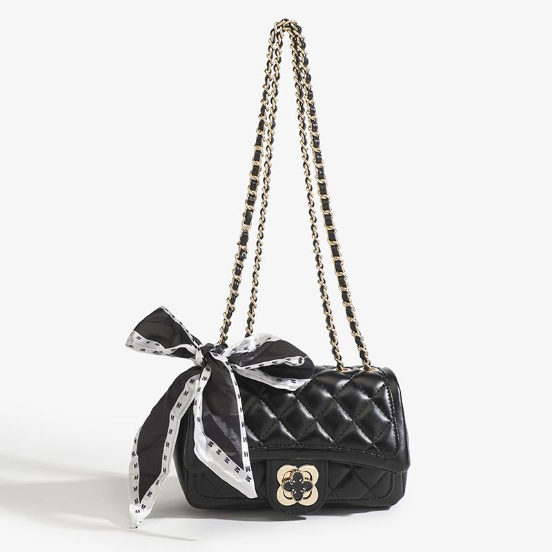 einzelne Schulter kleine quadratische Rhombus Umhängetasche Xiaoxiangfeng Mode Nischenkette Tasche_voghion.com