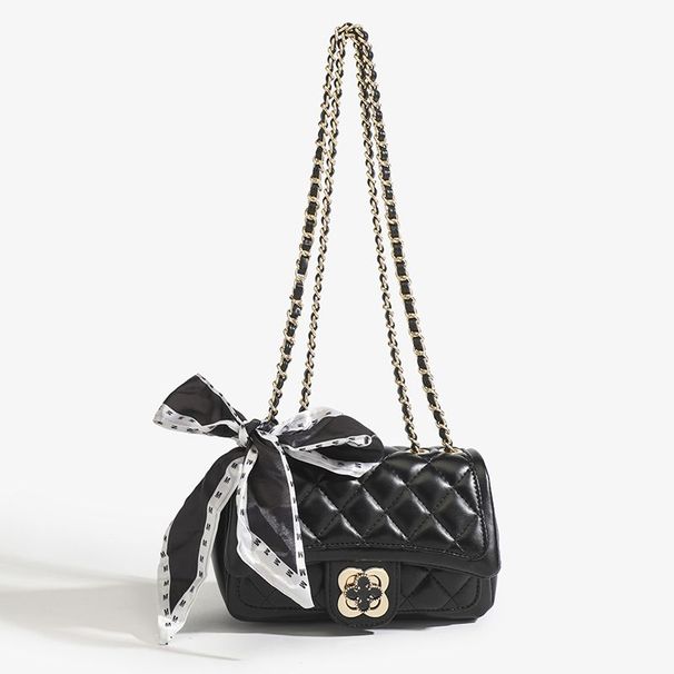 einzelne Schulter kleine quadratische Rhombus Umhängetasche Xiaoxiangfeng Mode Nischenkette Tasche_voghion.com