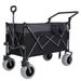 Multi-Functional Push-Pull Folding Wagon Cart With Rotating Handle & 9"x4" Beach Tires For Camping & Beach –300L XL Heavy-Duty, Large Capacity For Transport, Groceries, And Outdoor Use_voghion.com