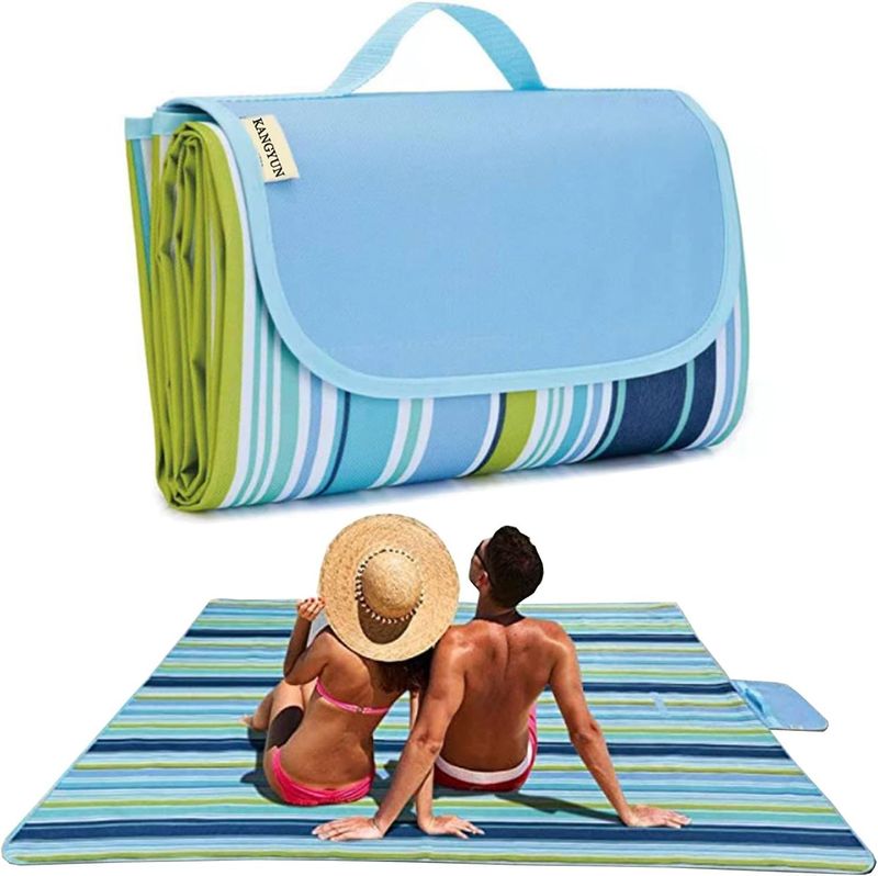 Blanket|Beach Mat|Indoor Outdoor Picnic Blanket, 203.20cm X 152.40cm Sandproof And Waterproof Large Suitable For Beach,_voghion.com
