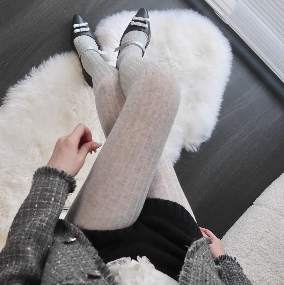 Damen-Leggings aus Baumwolle mit breiten, vertikalen Streifen – Weiche und atmungsaktive Leggings mit hohem Bund für Herbst und Winter, figurformend und bequem, einfarbig_voghion.com