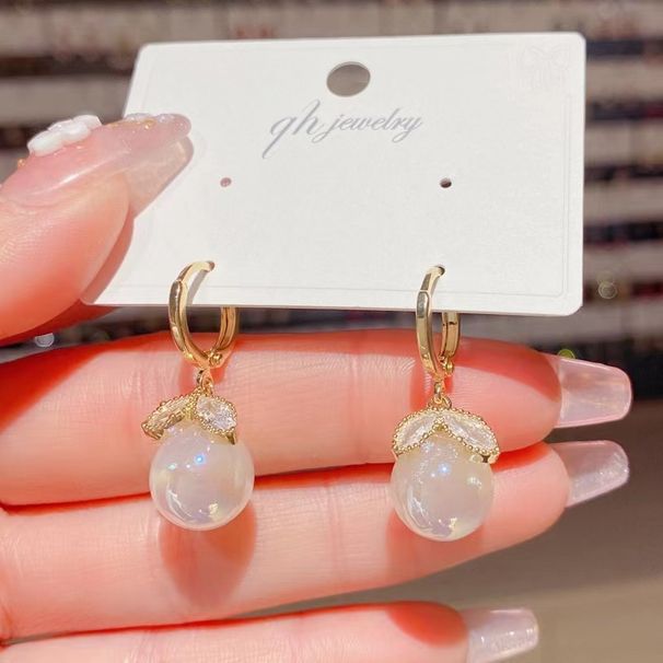 Women's earrings Fashion Versatile Leaf Mermaid Ear Buckle Female Internet Celebrity Personality Unique Creative High Quality Earrings_voghion.com