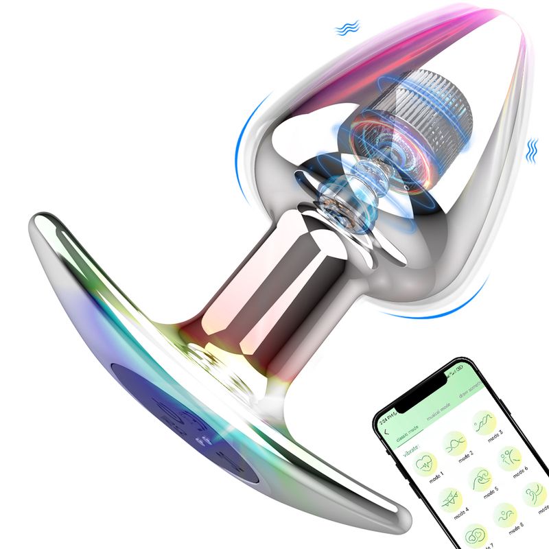 Vibrator Dildo APP Butt Plug Sex Toy for Woman Men Prostate Massager Remote Control Stainless Steel Anal P_voghion.com