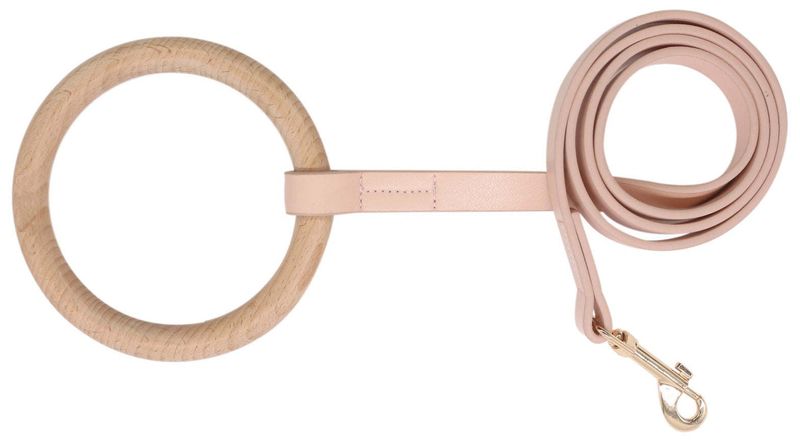 Pet Life 'Ever-Craft' Boutique Series Beechwood and Leather Designer Dog Leash_voghion.com