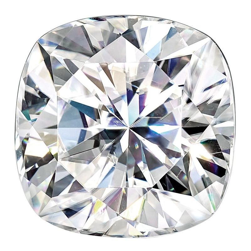 Moissanite True Light G-H-I Color 9mm Cushion_voghion.com