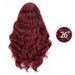 Synthetische clip-in nieuwe pruik dames 13*4 kantpruik wijnrood grote golf lang krullend kantpruik_voghion.com