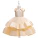 Vestito da principessa per mamma e bambini, gonna con fiocco e maniche, per bambine, costume da spettacolo_voghion.com