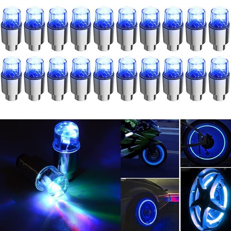 Venta caliente coche colorido hot wheels inteligente válvula de doble detección boca rueda cubo luz exterior modificación neumático luz accesorios_voghion.com