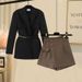 Women's Clothing Plus Size Women's Autumn Suits For Women New Style Temperament Waist Suit Jacket High Waist Shorts Skirt Two Piece Suit_voghion.com