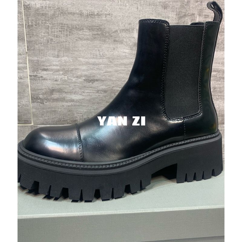 2024 High Quality Paris Tractor New Boots, Unisex Genuine Leather Short With Thick Soles And High Height Boots_voghion.com