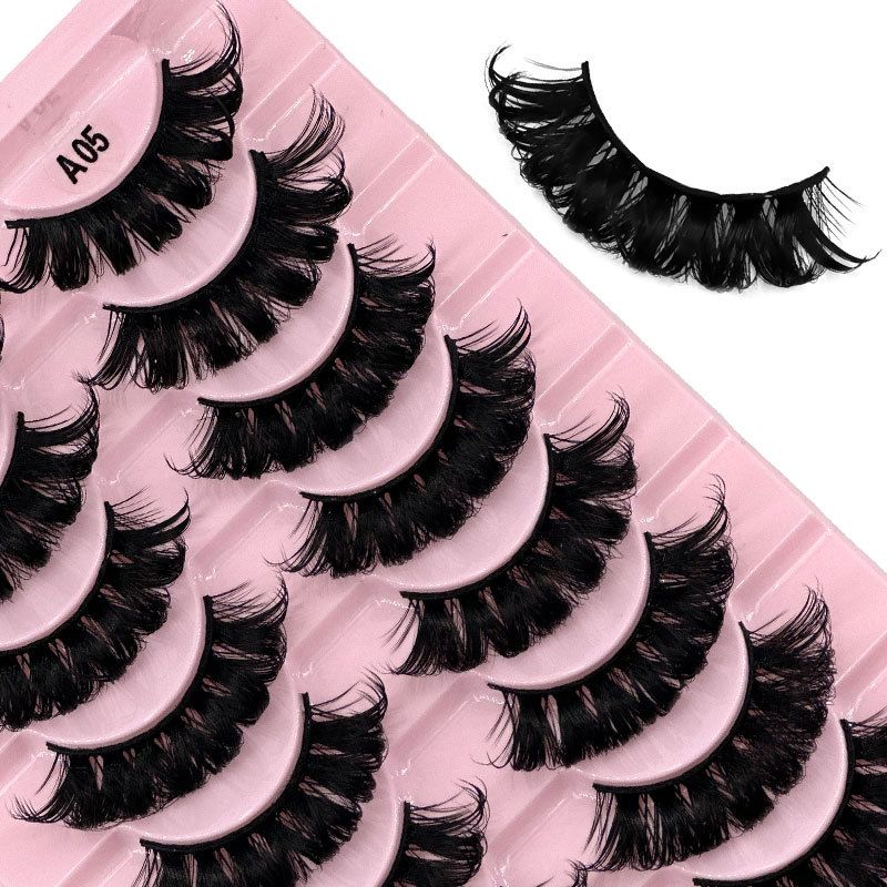 Set di ciglia Nuovi prodotti Russian Curl DD Curl 10 paia di ciglia finte Ciglia dense_voghion.com