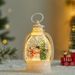 Lanterne de Noël vintage à LED avec base remplie d'eau - Décoration de table portable_voghion.com
