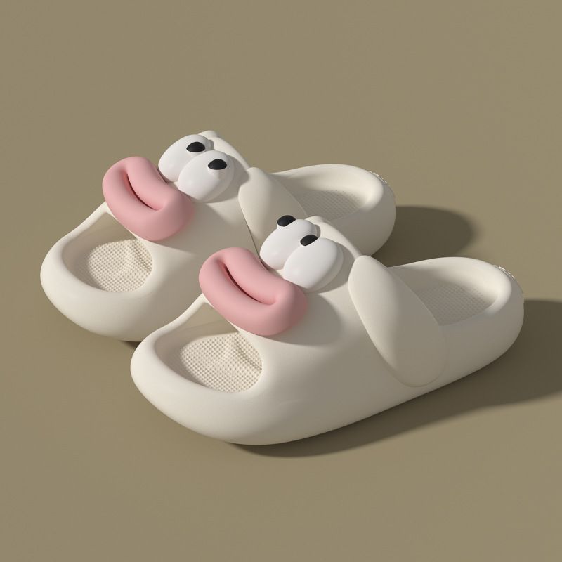 Women's Funny Cartoon Big-Eye Monster Slippers – Soft EVA Slides With Non-Slip Sole, Breathable & Lift Platform Sandals For Indoor/Outdoor Wear​_voghion.com