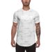 Herr fitness kamouflage T-shirt kortärmad snabbtorkande andningsbar baströja_voghion.com