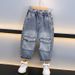 A8006 Blue Princess Pants Basic Style New Children's Miscellaneous European And American Jeans_voghion.com