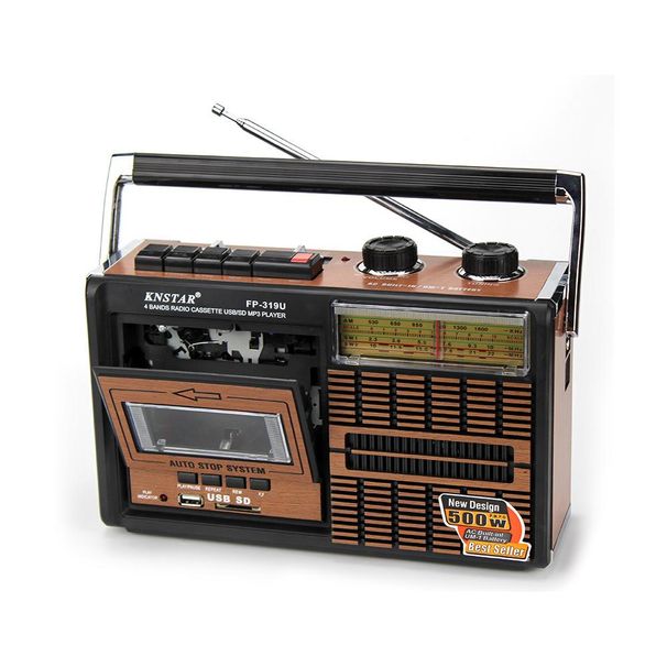 Cross-P-319BT Rádio Bluetooth Retro Gravador de Cartão Antigo Gravador de Fita Repetidor de Quatro Bandas_voghion.com