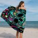 Colored Skeleton Beach Towel, Superfine Fiber Beach Towel, Bath Towel, Versatile Square Towel, Beach Towel_voghion.com