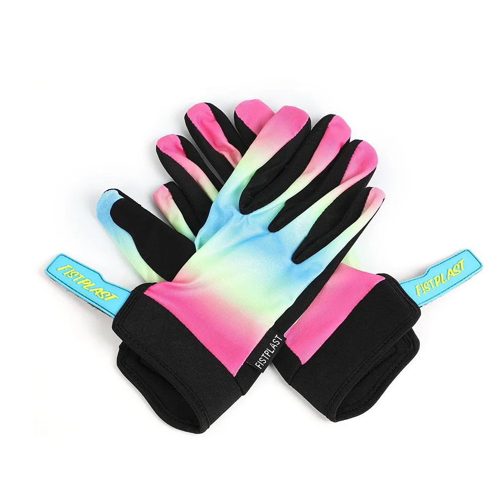 FISTPLAST Mountain Bike Wear Resistant Rainbow Touchscreen Off Road Motorcycle Riding Gloves_voghion.com