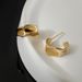 Sier C- Shaped Twisted Women's Light Niche High-end Design Ear Buckle Elegant Fashion All-match Earrings_voghion.com