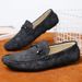 Bean 2025 Autumn New Leather Soft Soled Casual Loafers Men's Versatile Breathable One Foot Lazy Shoes_voghion.com