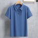 Herrenbekleidung Übergröße Sommer Kurzarm T-Shirt Herren Revers Business Poloshirt Lässiges dünnes T-Shirt Top Kleidung_voghion.com