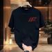 Men's Clothing Short Sleeved T Shirt Men's Fashion Brand Summer Loose Five Point Sleeves New Style Internet Celebrity Trend Ins Simple Printed Tops_voghion.com