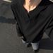 boy Boy Autumn Winter De Velvet V-Neck Sweatshirt Warm Inner Layer Base Shirt Long Sleeve T-Shirt Top Trendy Men's Cool Fashion_voghion.com