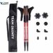 Trekking Pole Outdoor Nordic Trail Running Hiking Aluminum Alloy Walking Stick Wooden Handle Storage Bag Foot Cover Pair_voghion.com