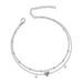 New Fashion Zircon Heart Anklet For Women Waterproof Simple Heart-Shaped Layered Chain Foot Jewelry Set Gift_voghion.com