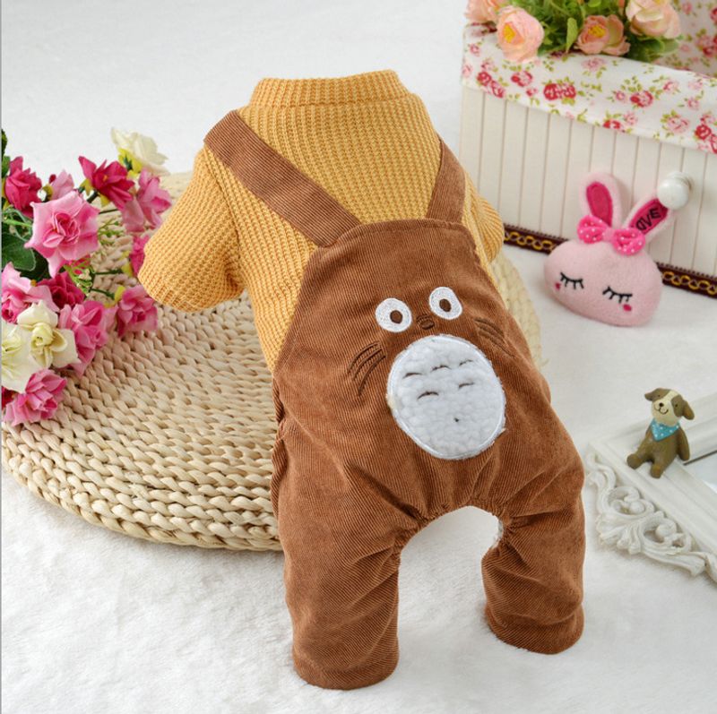 Pet Autumn Three Color Thick Dog Winter Totoro Clothes_voghion.com