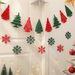 Christmas Party Background Banner Cartoon Cute Snowflake Decoration Set Up Garland 1 Set 1 Piece_voghion.com