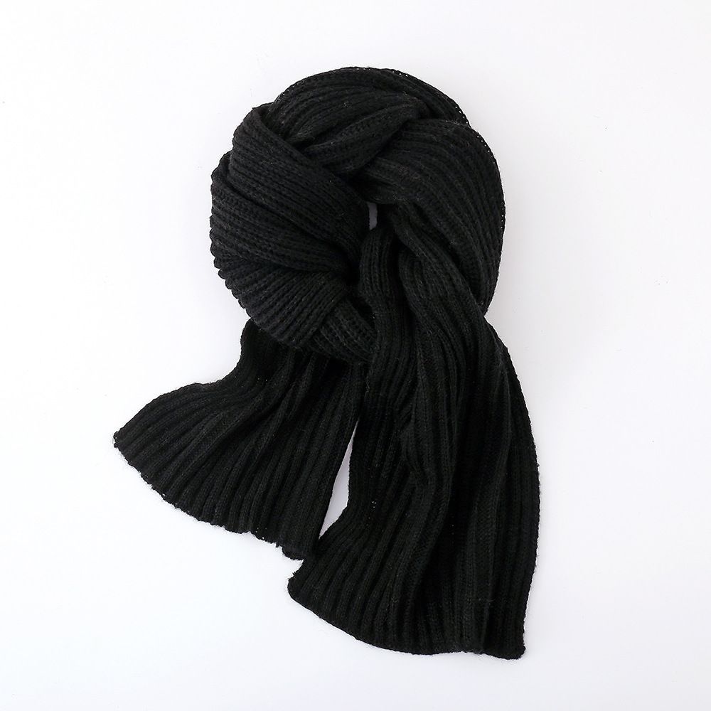 Sciarpa in lana lavorata a maglia versatile transfrontaliera autunnale e invernale da donna, nuova sciarpa da coppia tinta unita di alta qualità all'ingrosso_voghion.com