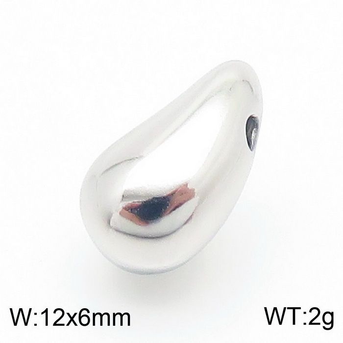 Collana con pendente a goccia d'acqua di alta qualità e orecchini geometrici versatili in acciaio inossidabile INS_voghion.com