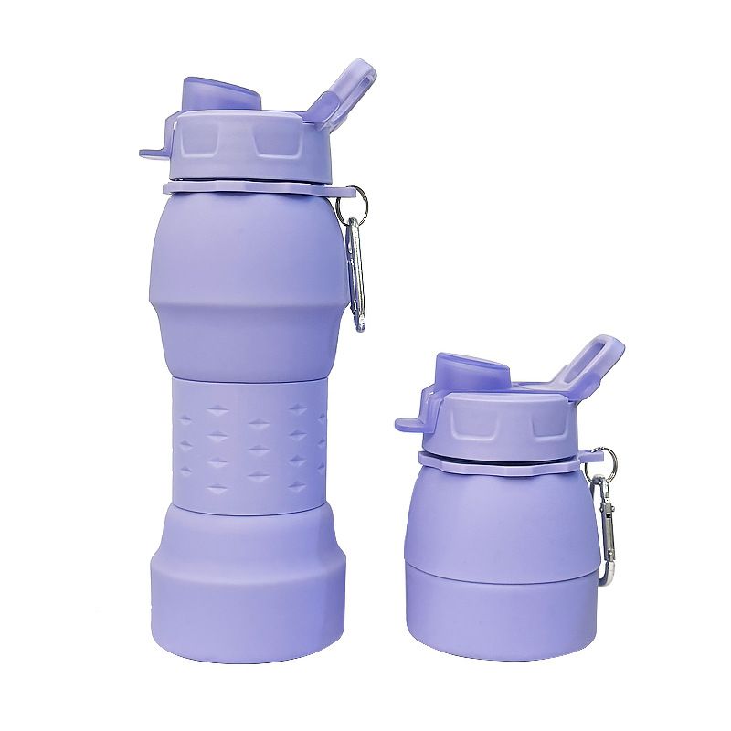 Silikon Katlanabilir Su Şişesi - Açık Hava Sporları, Yürüyüş ve Kamp İçin Taşınabilir Katlanabilir Seyahat Kupası (Sızdırmaz, BPA İçermez, 500ml/750ml İsteğe Bağlı)_voghion.com