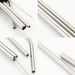 Lot de 3 pailles en acier inoxydable 304 - Pailles métalliques réutilisables pour thé aux perles et boissons avec embouts droits/courbés et étui de transport._voghion.com