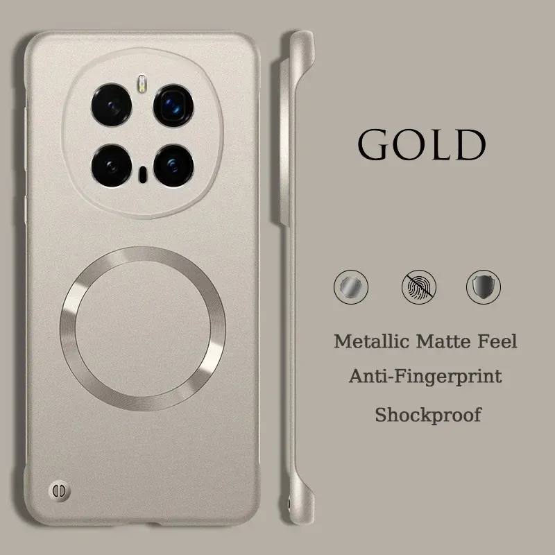 Ultra Thin Metallic Frameless Magnetic Phone Case For Honor 400Lite Magic 7 6 Pro Lite Matte Shockproof PC_voghion.com