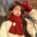Women's Scarf Winter 2025 New Knitted Wool Korean Warm Scarf Red Thickened Warm Scarf Ladies Accessories_voghion.com